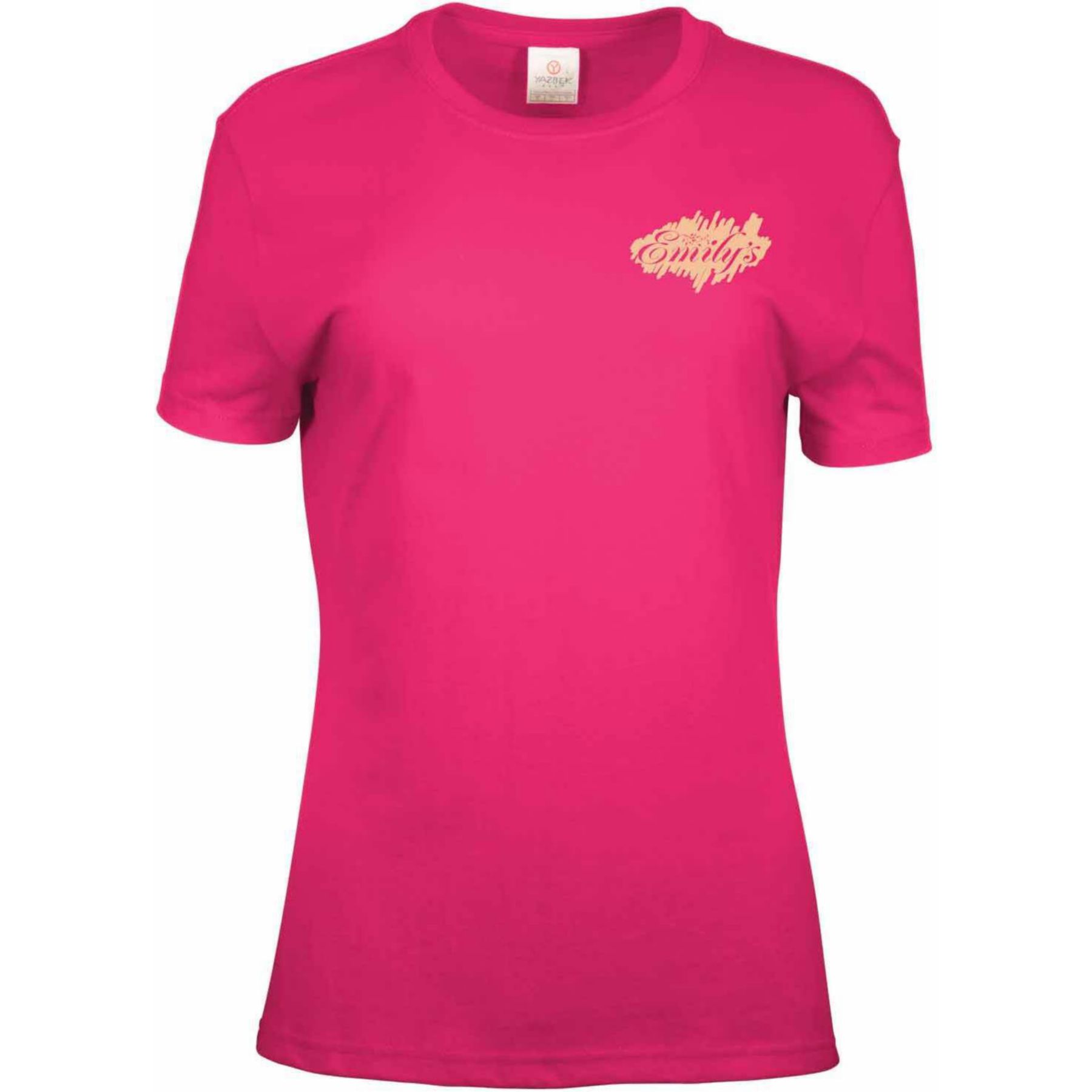 Screen Printed Ladies 100% Cotton Colored T-Shirt 1