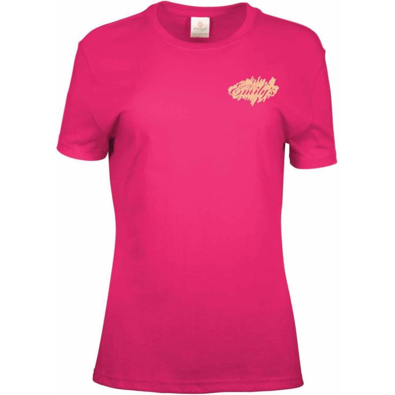 Screen Printed Ladies 100% Cotton Colored T-Shirt 1 Screen Printed Ladies 100% Cotton Colored T-Shirt 1