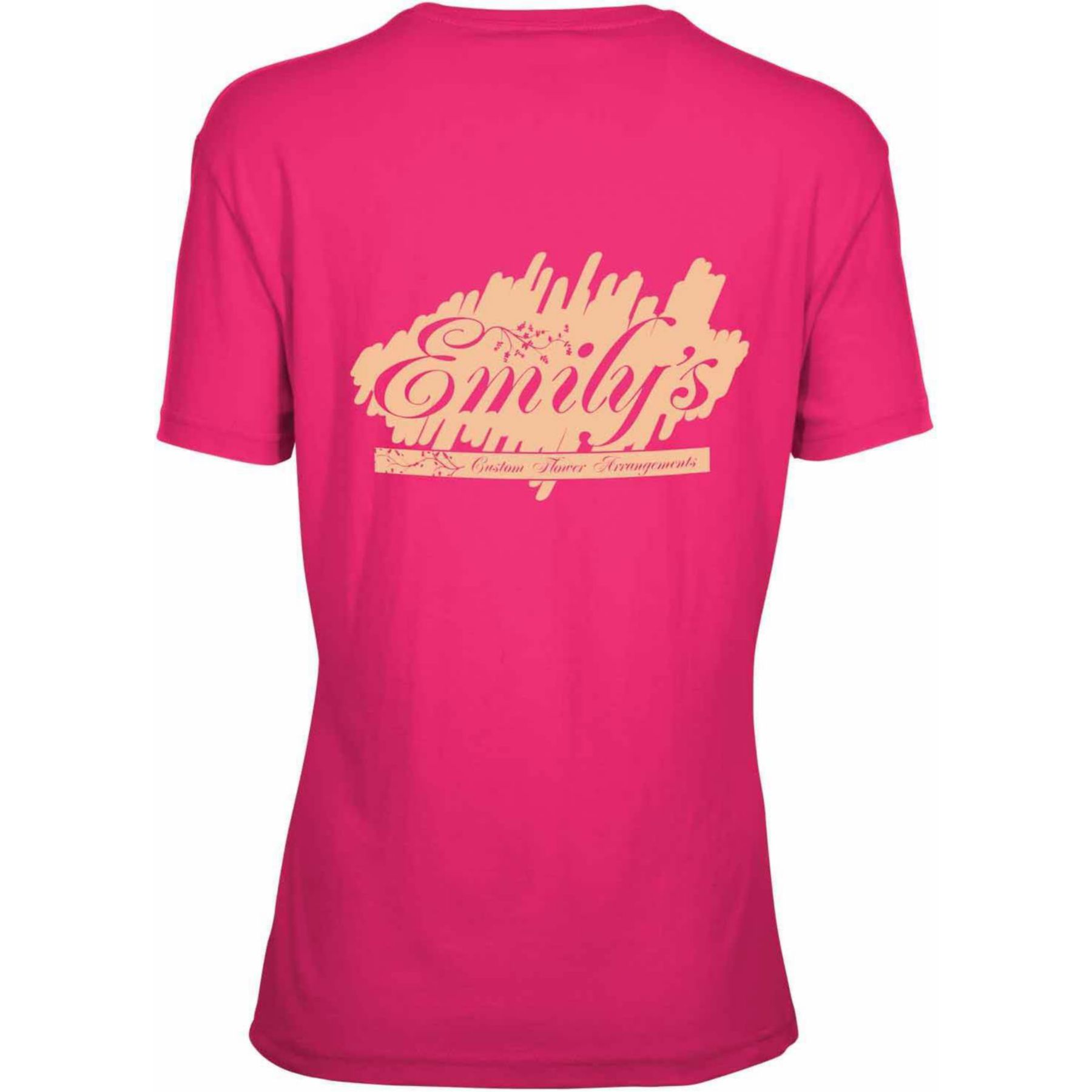 Screen Printed Ladies 100% Cotton Colored T-Shirt 1