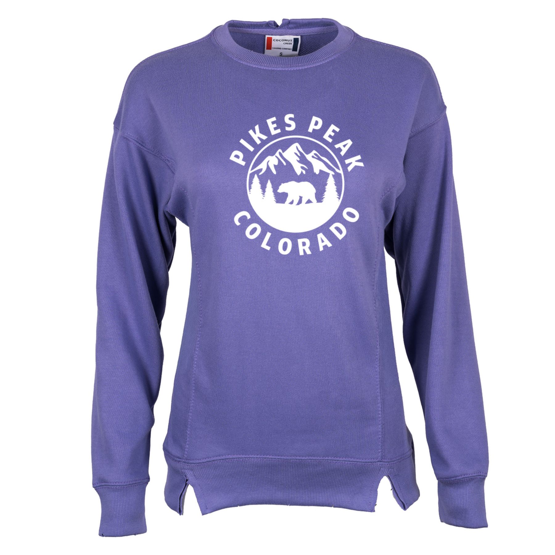 Ladies' French Terry Oversized Crew - Screen Print 1
