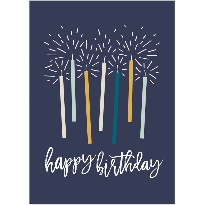 Navy Birthday Candles Card 1 Navy Birthday Candles Card 1