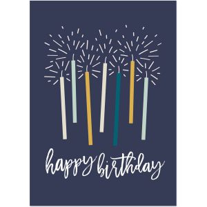 Navy Birthday Candles Card 1 Navy Birthday Candles Card 1