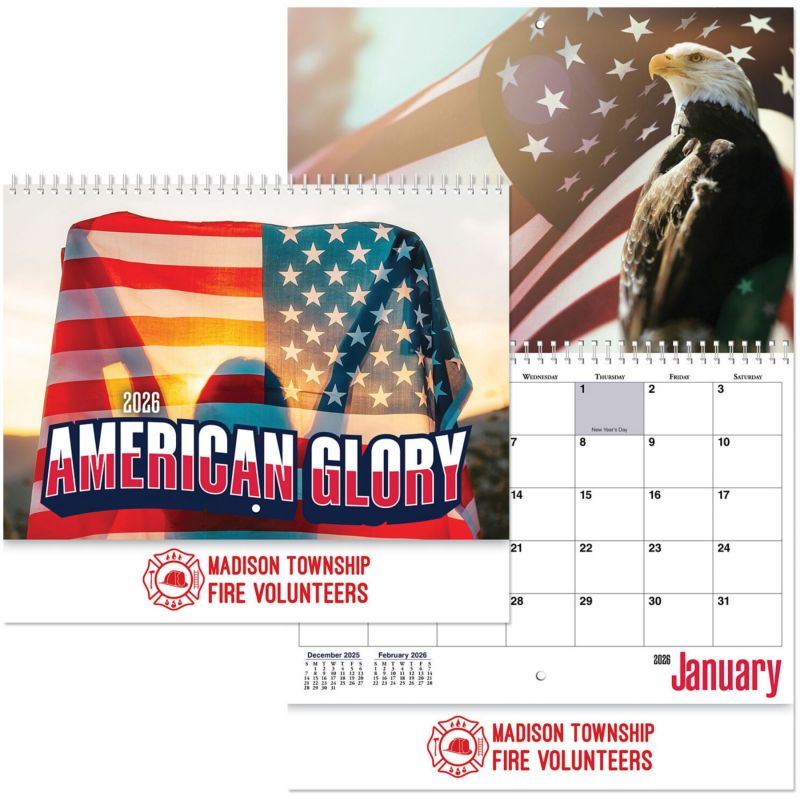 American Glory Spiral Wall Calendar 1 American Glory Spiral Wall Calendar 1