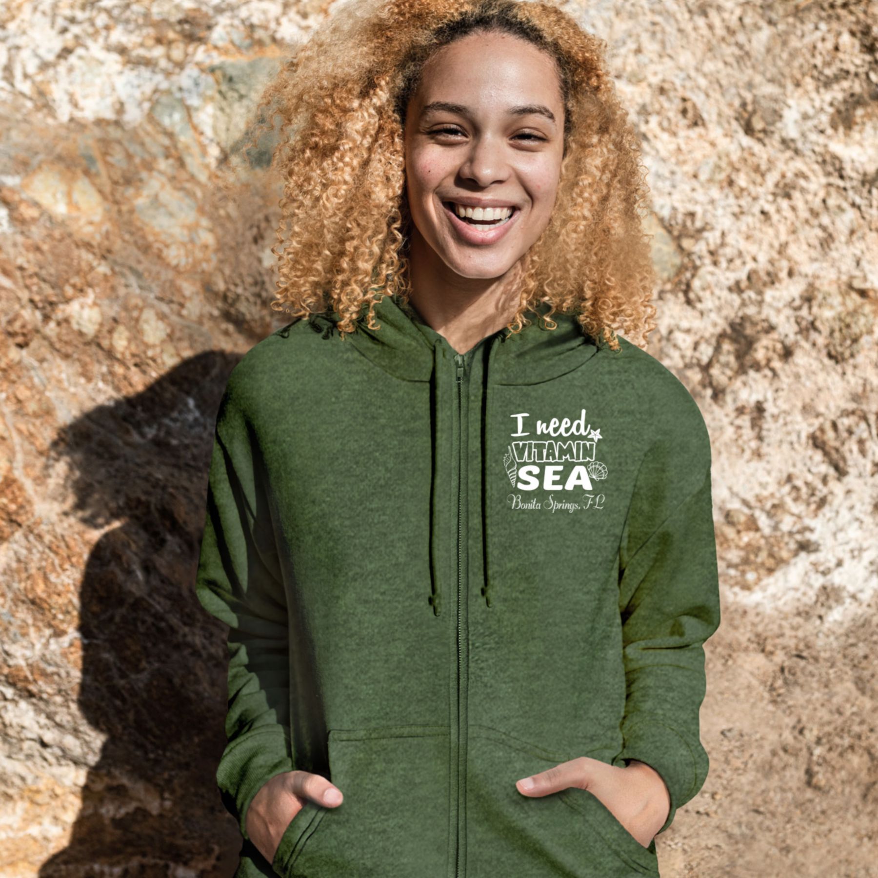 Adult Full Zip Vantage Heather Hoodie - Screen 1