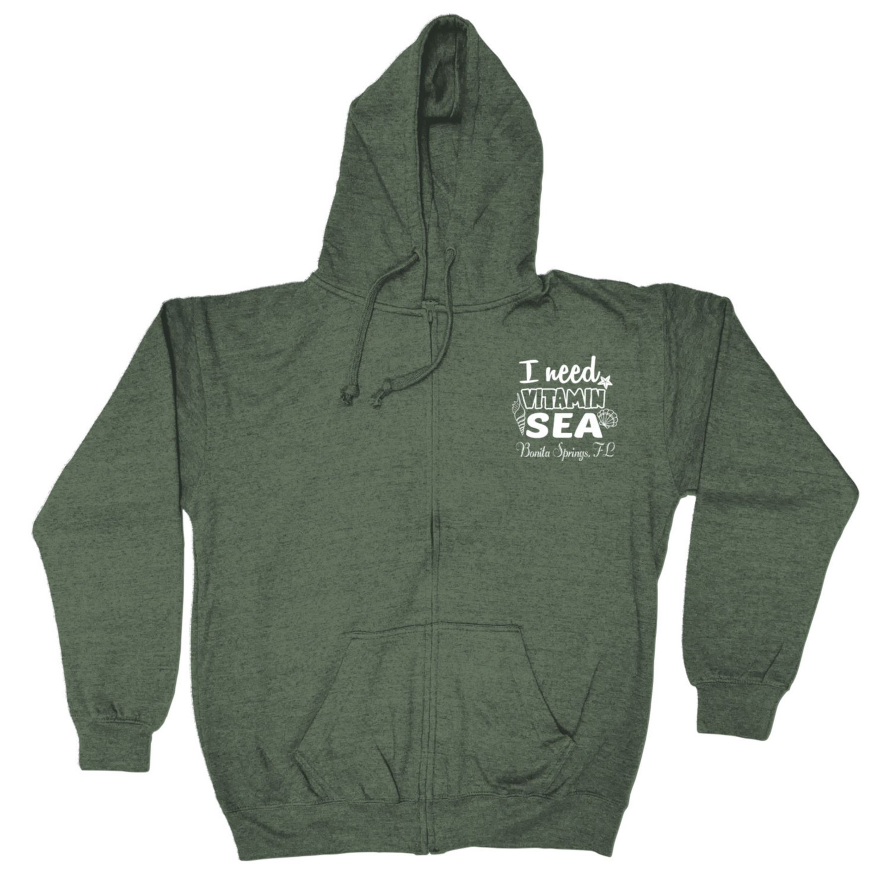 Adult Full Zip Vantage Heather Hoodie - Screen 1