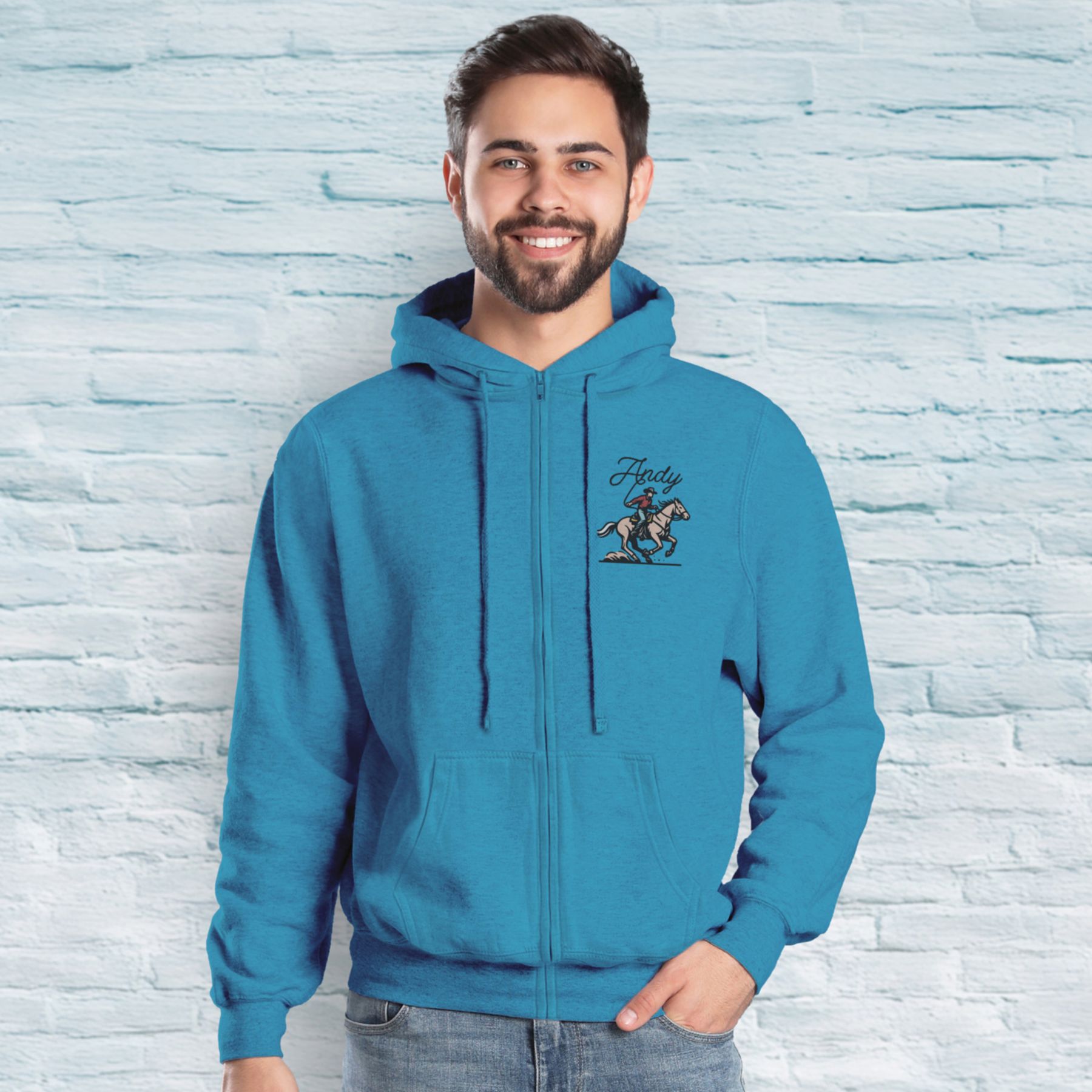 Adult Fleece Full Zip Hoodie - Full Color