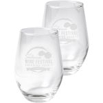 Etched Stemless Wine Glass 11.5 Oz 2 Etched Stemless Wine Glass 11.5 Oz 2