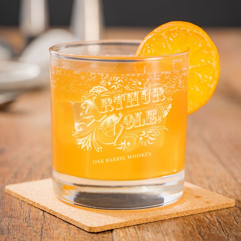 Pod Etched Whiskey Glass 10.5 Oz. 1 Pod Etched Whiskey Glass 10.5 Oz. 1