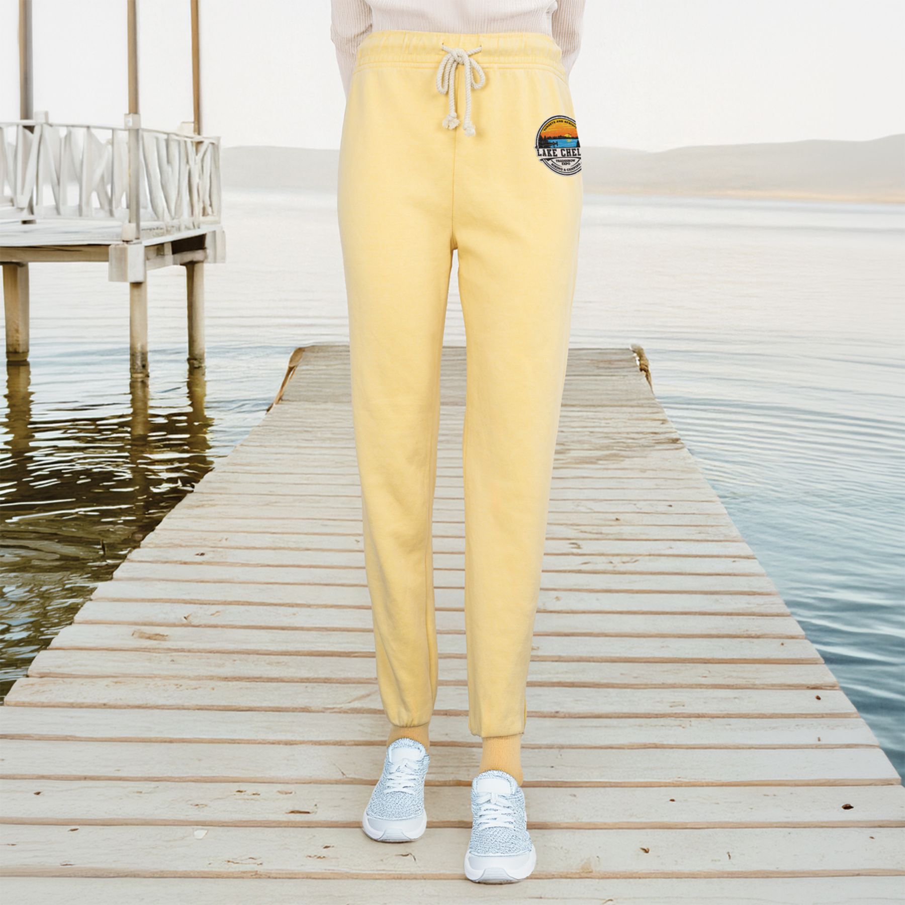 Women's Soft Fitted Sweatpants - Embroidery 1