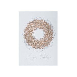 Rose Gold Wreath Holiday Card 1 Rose Gold Wreath Holiday Card 1