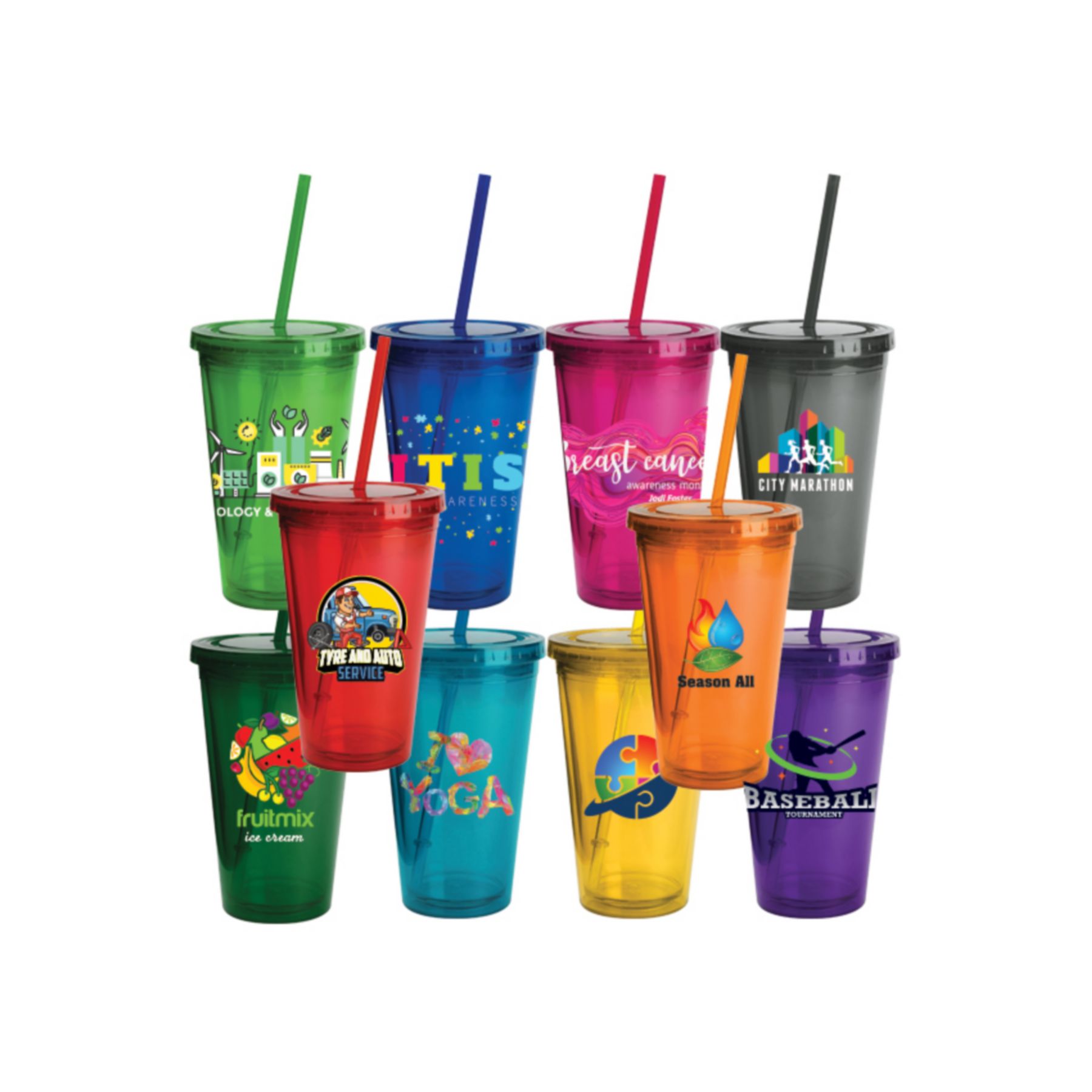 Full Color Sunsplash Color Tumbler 16 Oz. 1