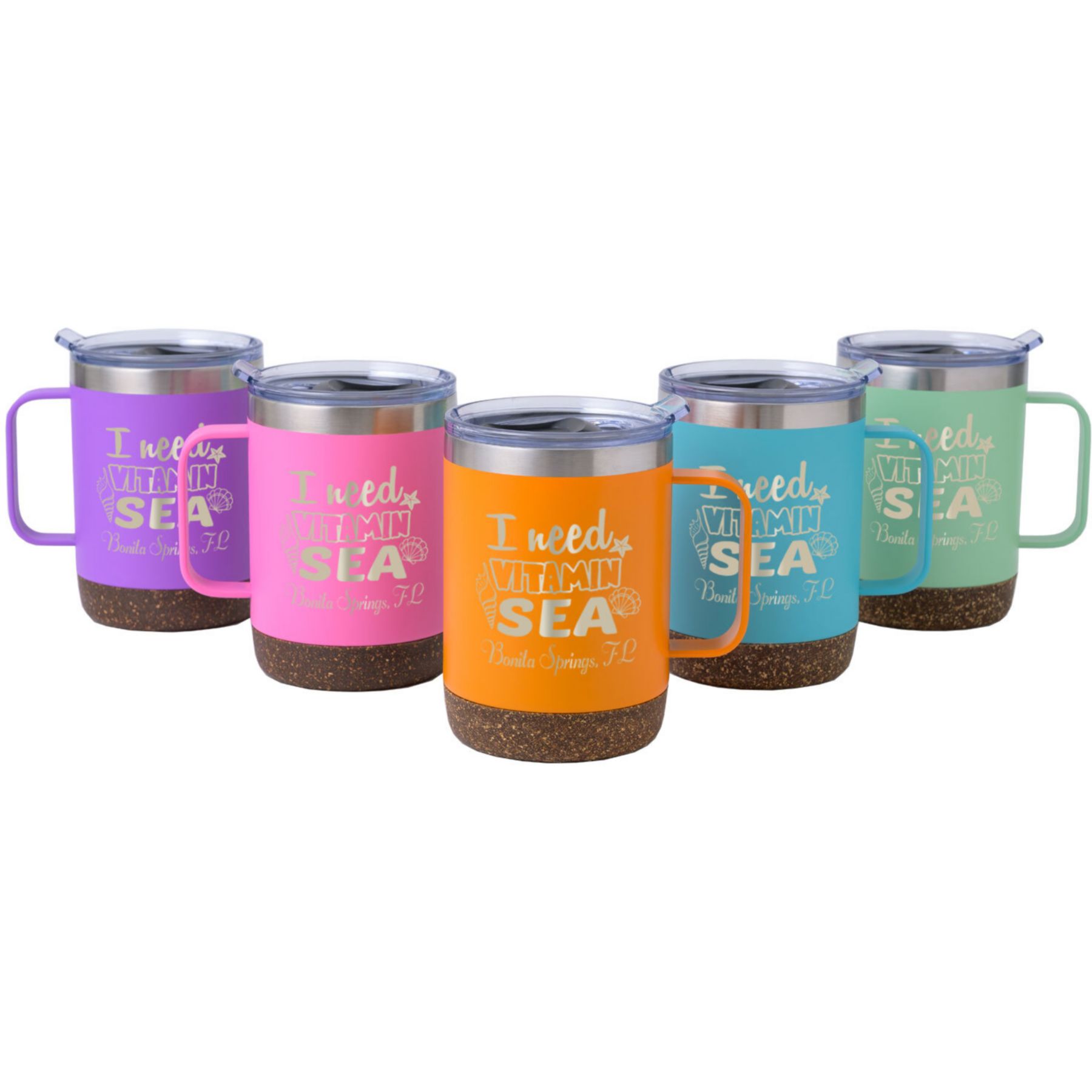 Saratoga Cork Bottom Brite Mug 12 Oz 1