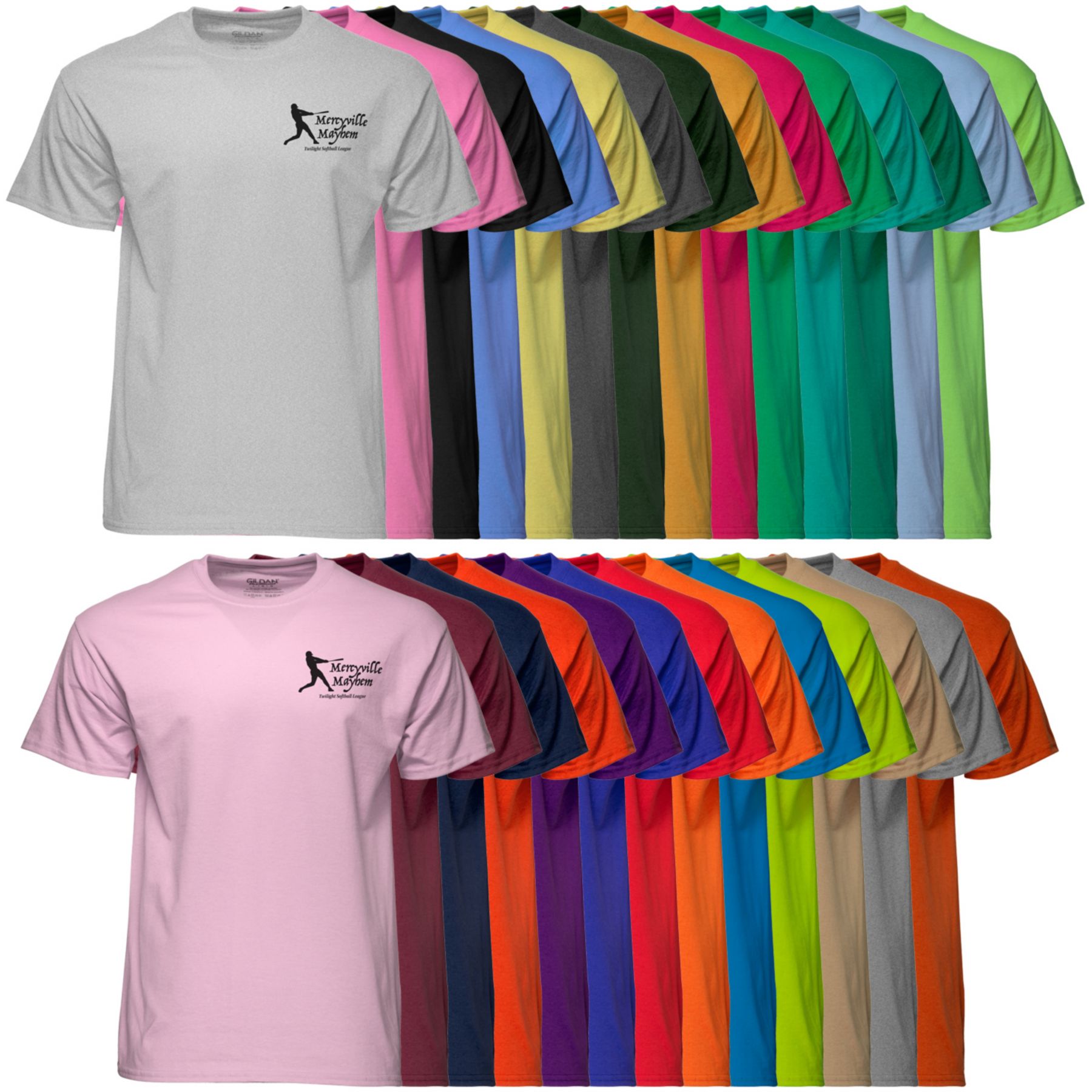 Gildan Screen Printed 50/50 Colored T-Shirt 1