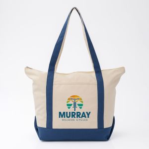 Full Color Saratoga Zippered Cotton Boat Bag 1 Full Color Saratoga Zippered Cotton Boat Bag 1