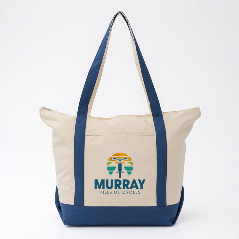 Full Color Saratoga Zippered Cotton Boat Bag 1 Full Color Saratoga Zippered Cotton Boat Bag 1