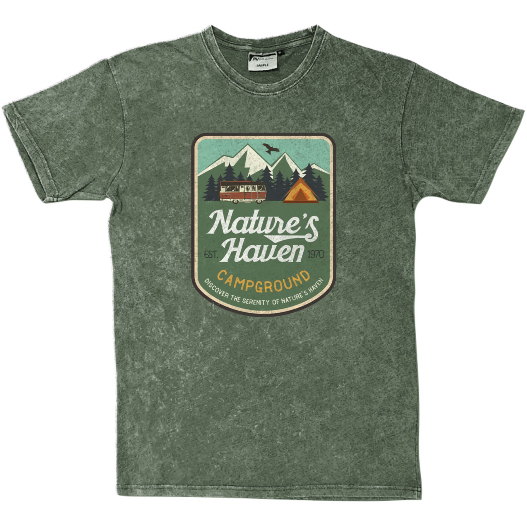Full Color Unisex Acid Washed T-Shirt 1