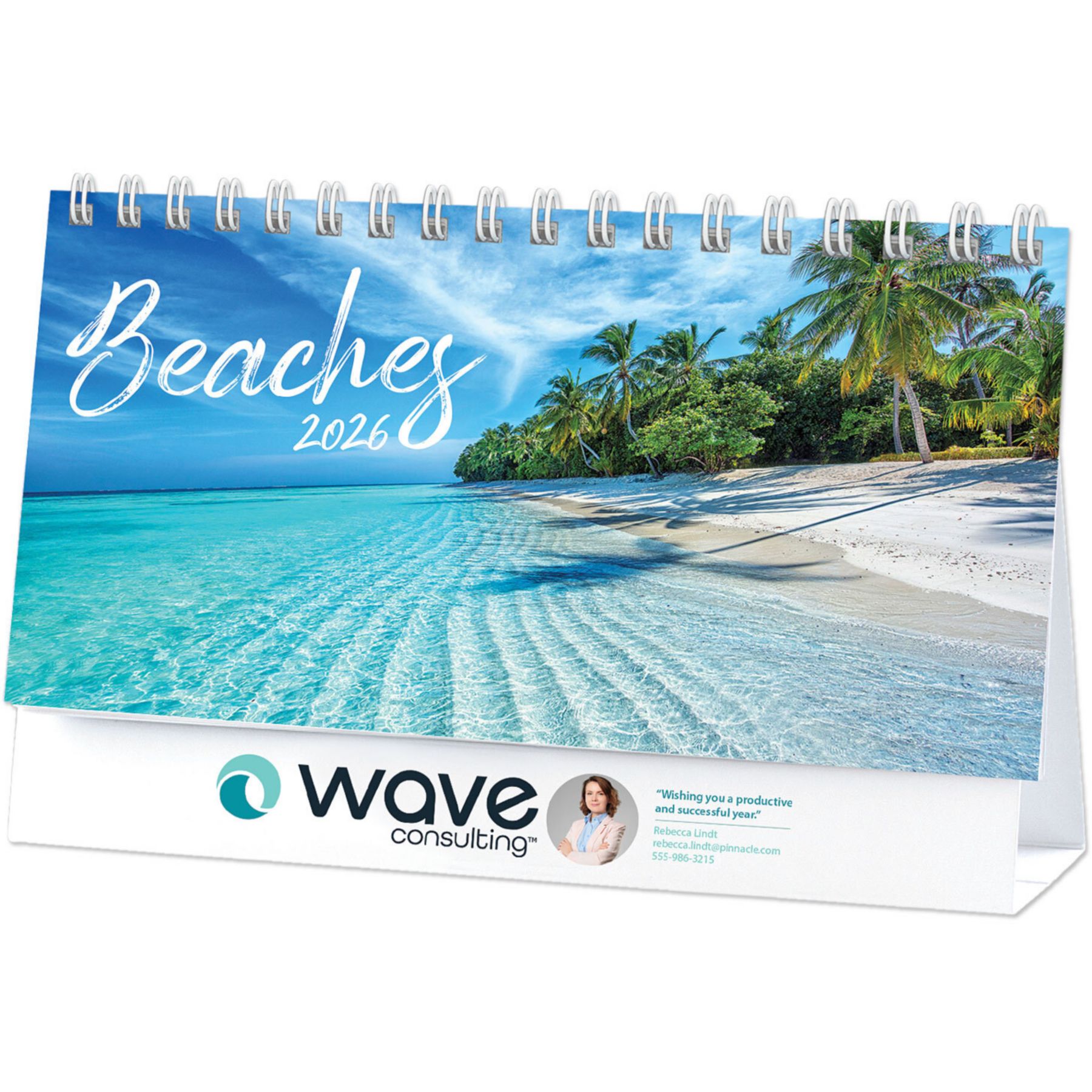 Beaches Full Color Desk Calendar 1