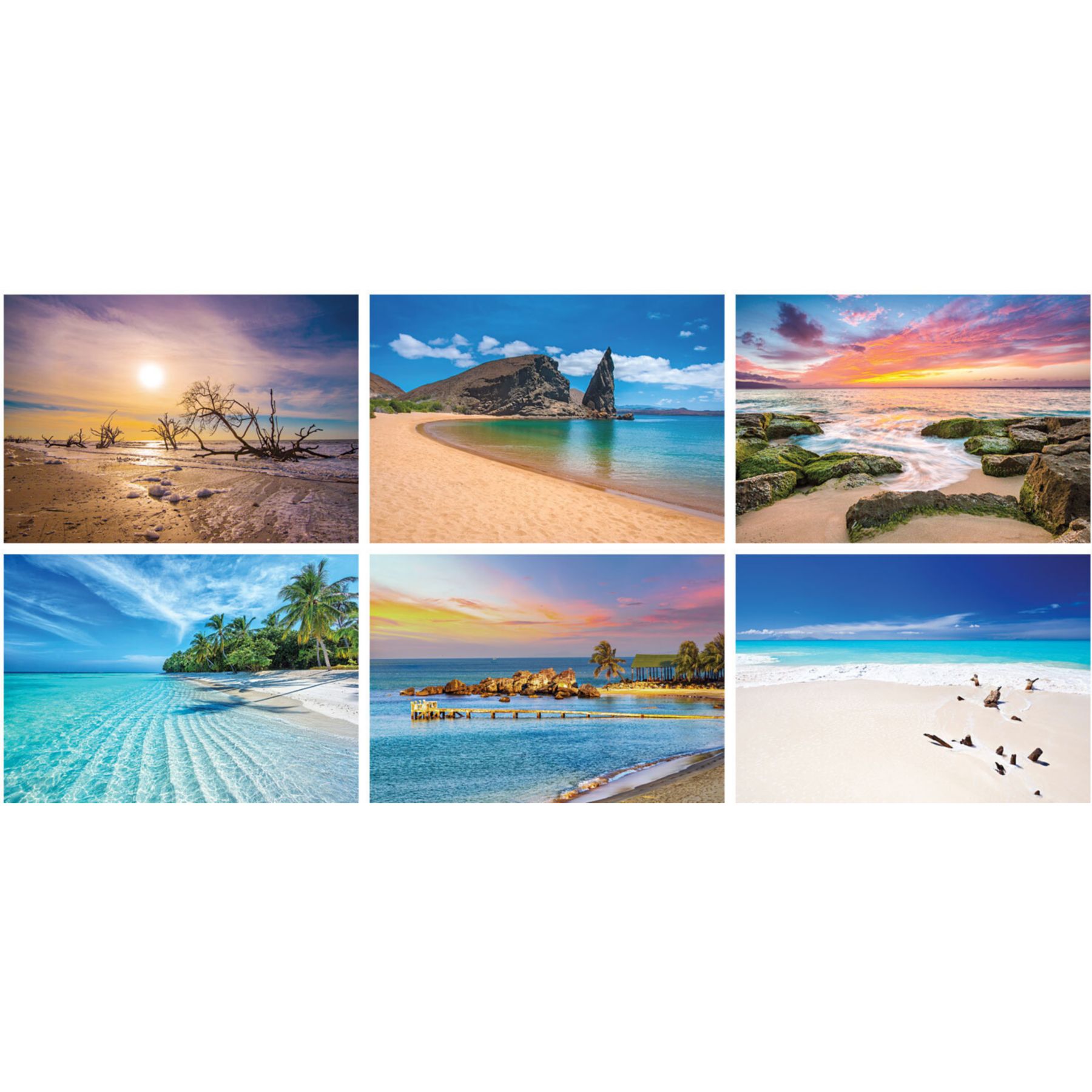 Beaches Full Color Desk Calendar 1