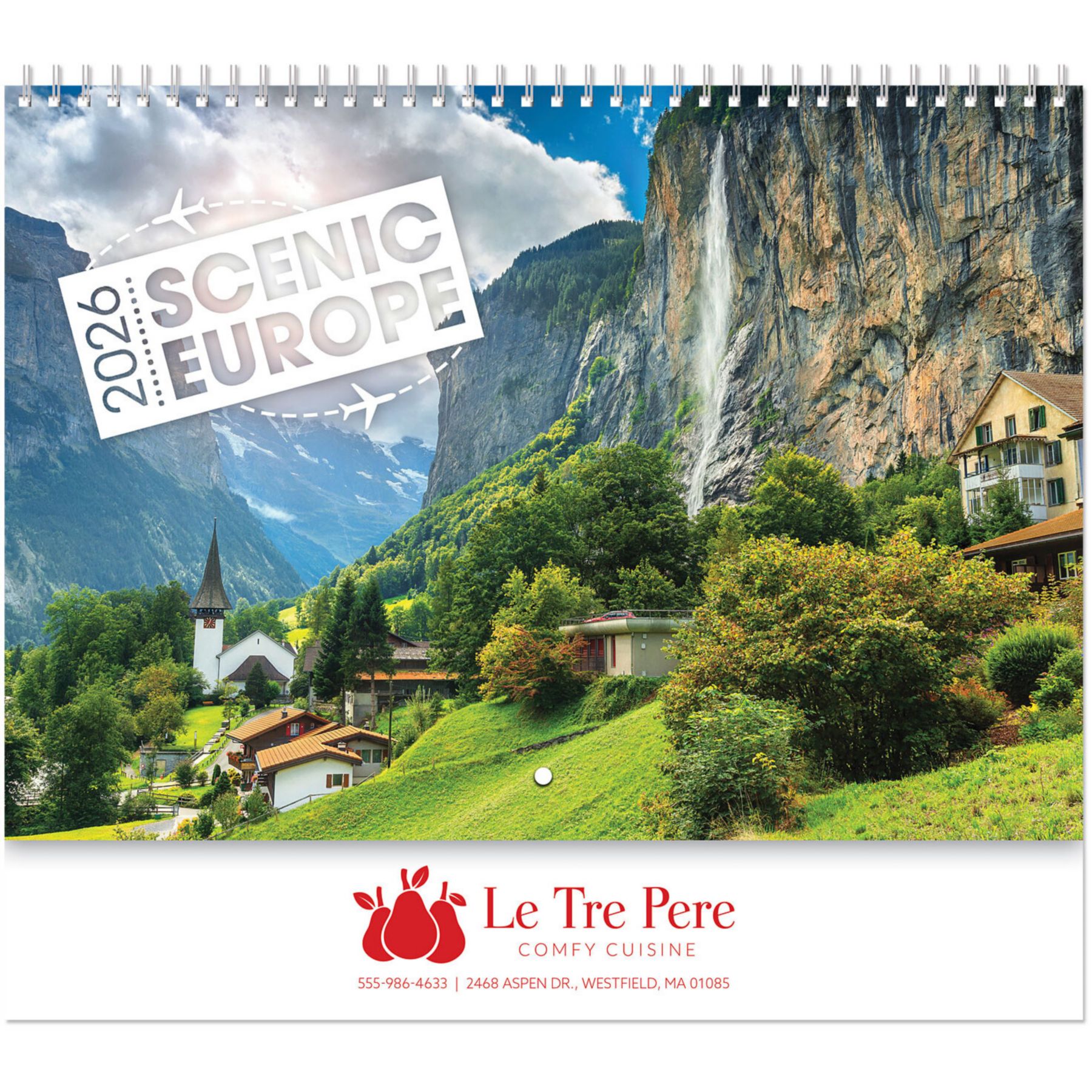 Scenic Europe Spiral Wall Calendar 1