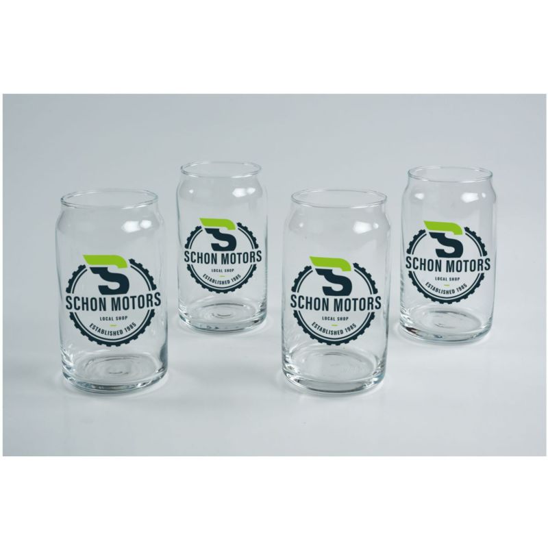 Full Color Can Shape Glass Set Of 4 1 Full Color Can Shape Glass Set Of 4 1