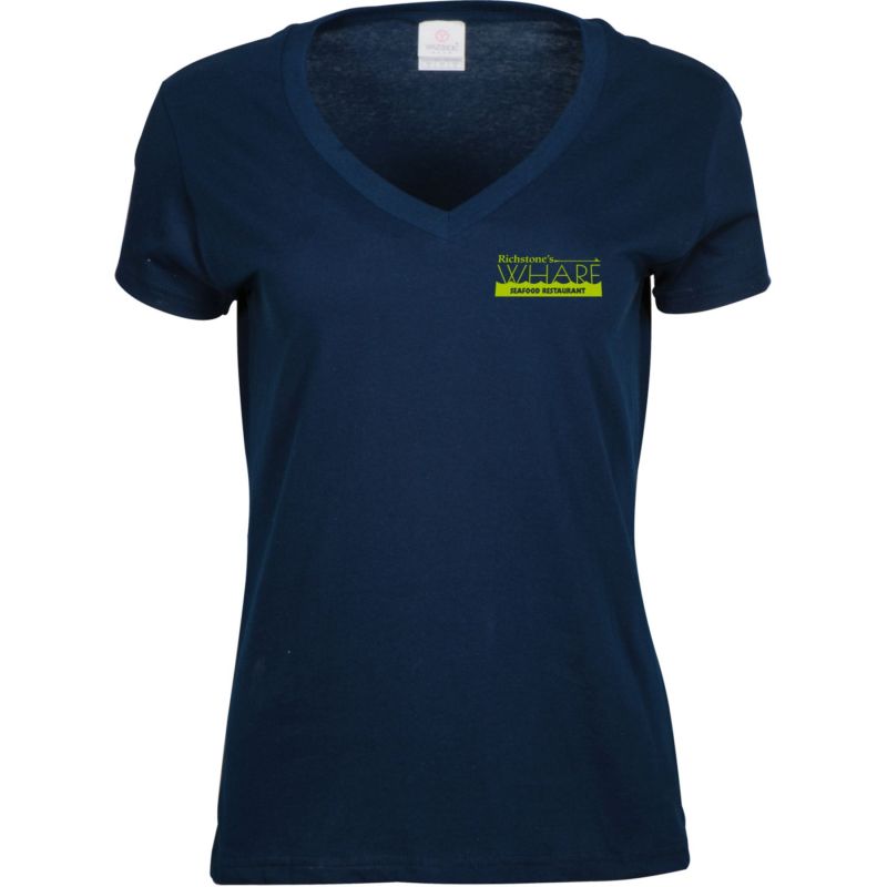Ladies Cotton V-Neck T-Shirt 1 Ladies Cotton V-Neck T-Shirt 1