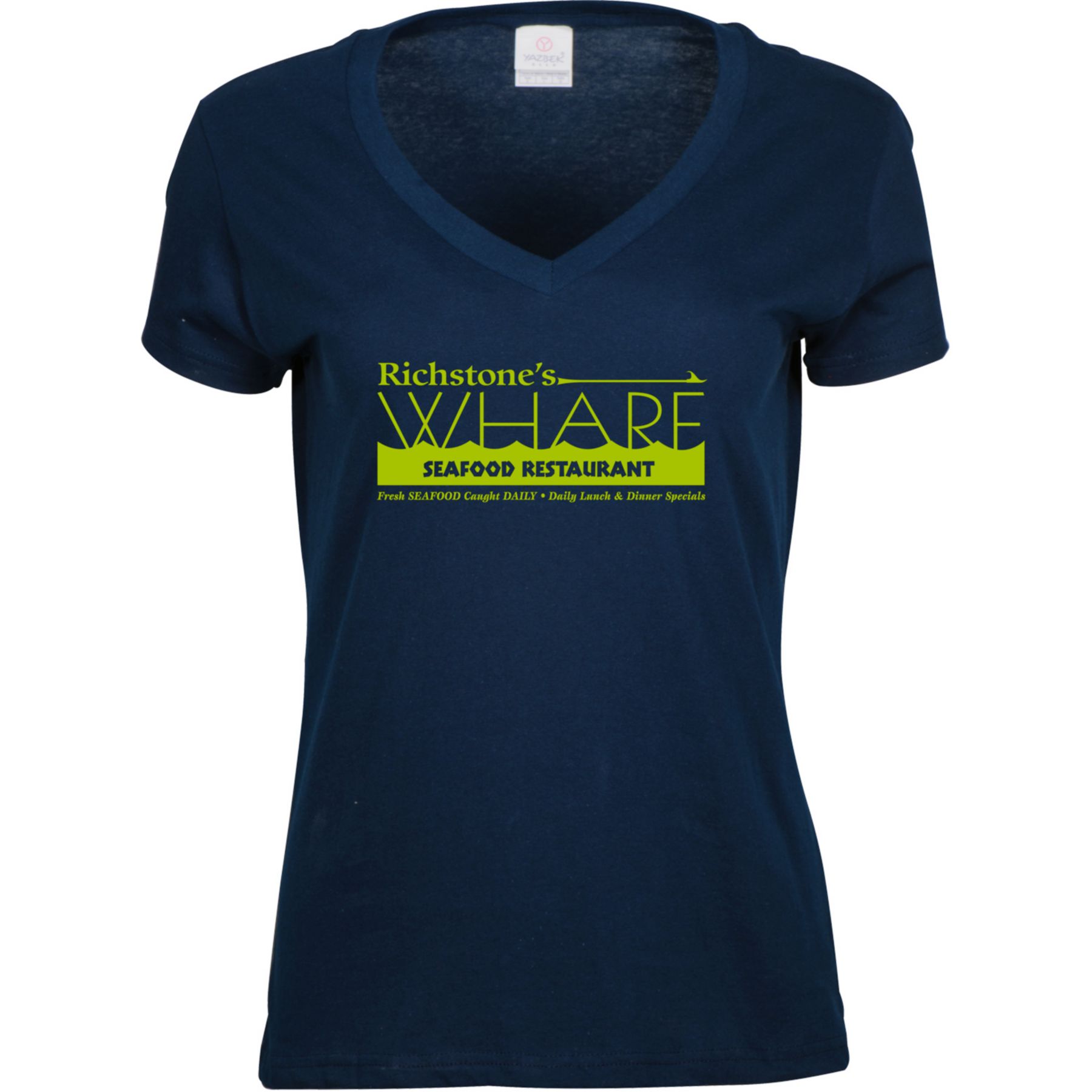 Ladies Cotton V-Neck T-Shirt 1