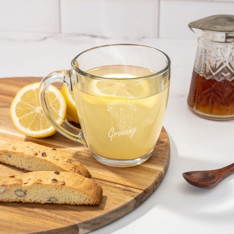 Pod Etched Tapered Glass Mug 15.5 Oz. 1 Pod Etched Tapered Glass Mug 15.5 Oz. 1