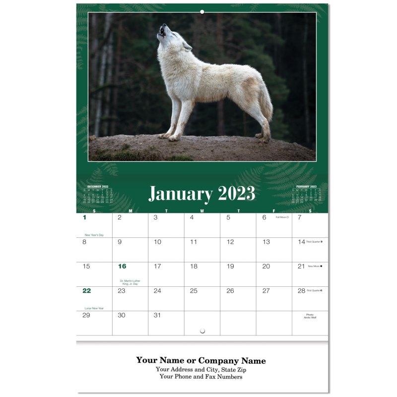 Wildlife Stapled Wall Calendar 1 Wildlife Stapled Wall Calendar 1
