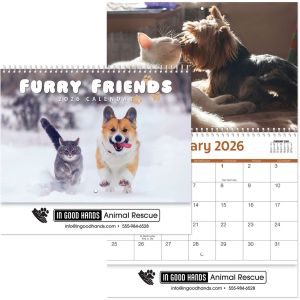 Furry Friends Wall Calendar Spiral 1 Furry Friends Wall Calendar Spiral 1