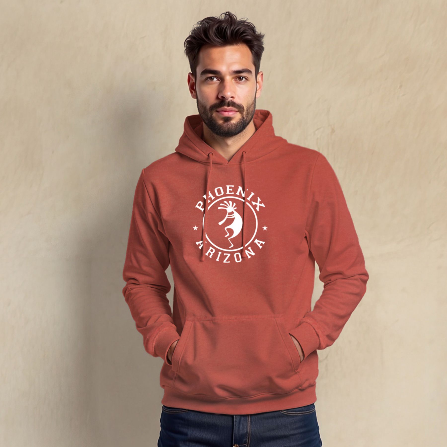 Unisex Garment Dye Hoodie - Screen Print 1