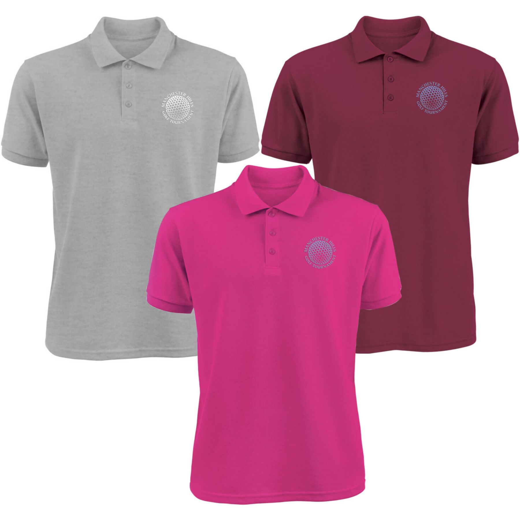 Embroidered Men's 50/50 Polo Shirt 1