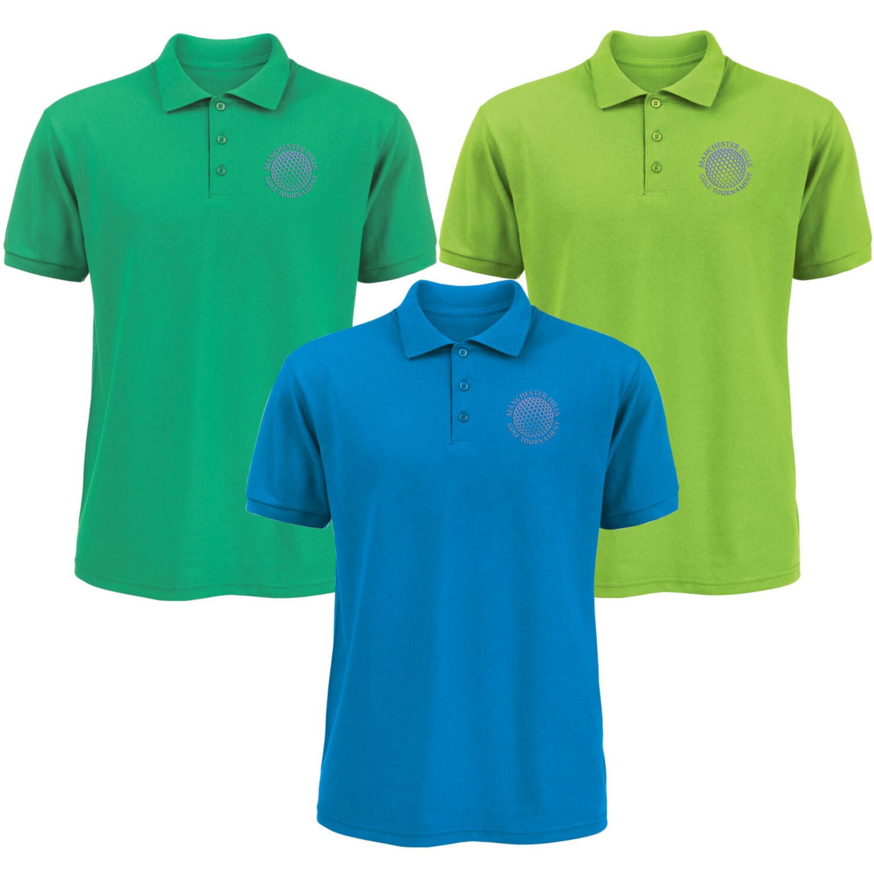 Embroidered Men's 50/50 Polo Shirt 1