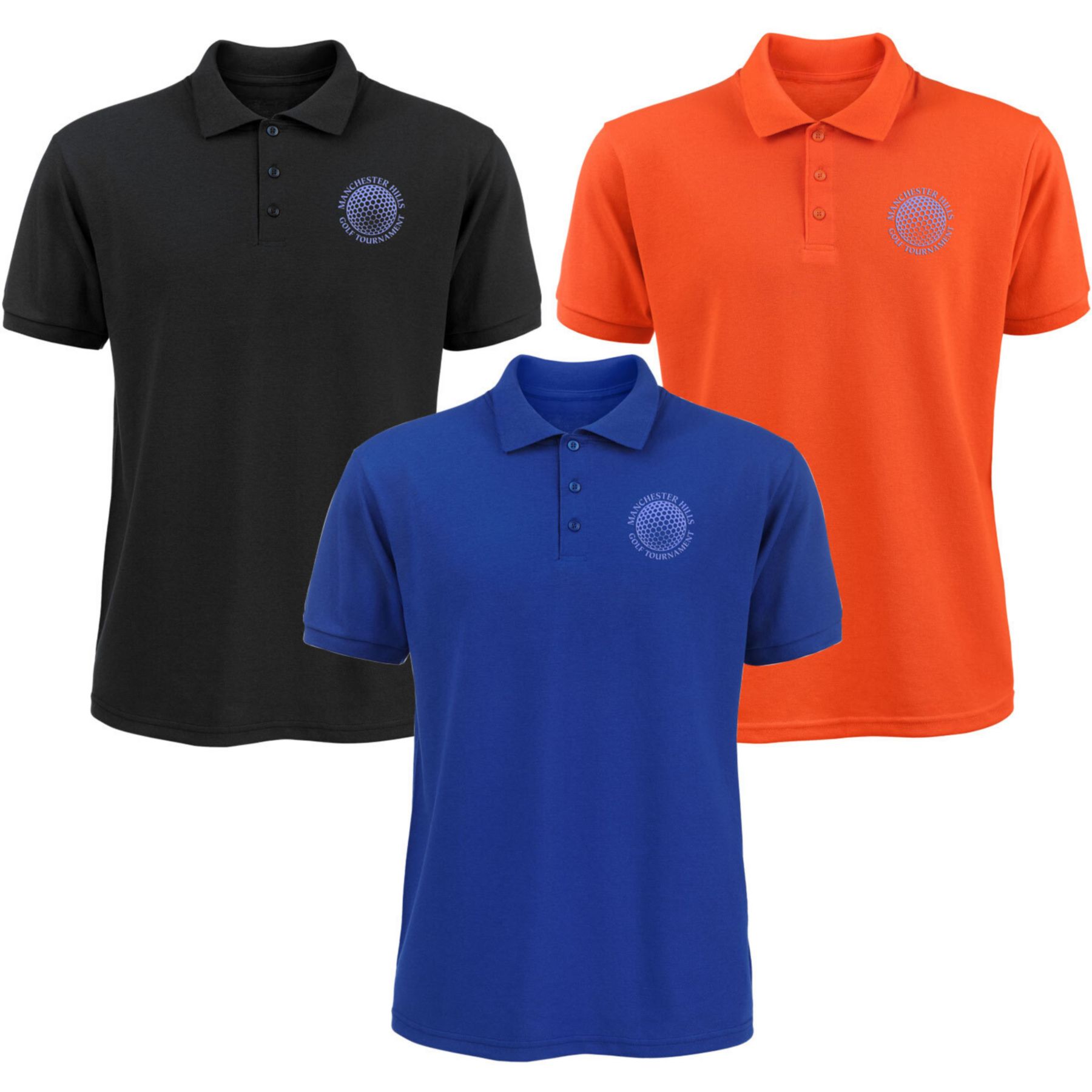 Embroidered Men's 50/50 Polo Shirt 1