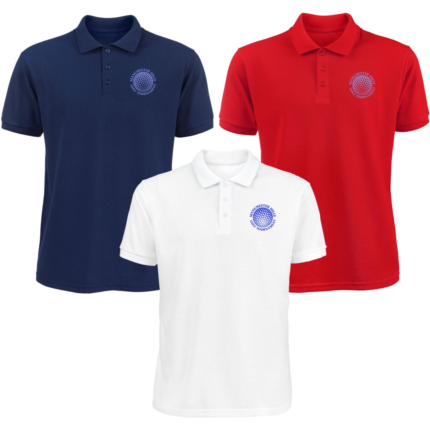 Embroidered Men's 50/50 Polo Shirt 1