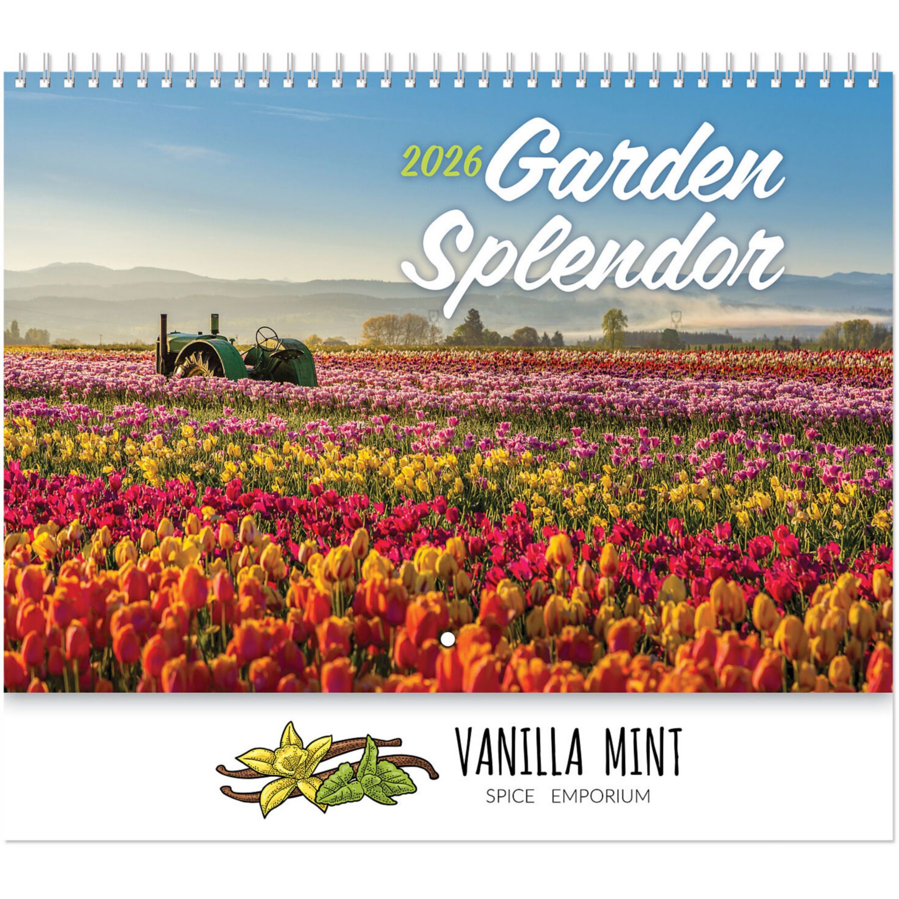 Full Color Garden Splendor Spiral Wall Calendar 1