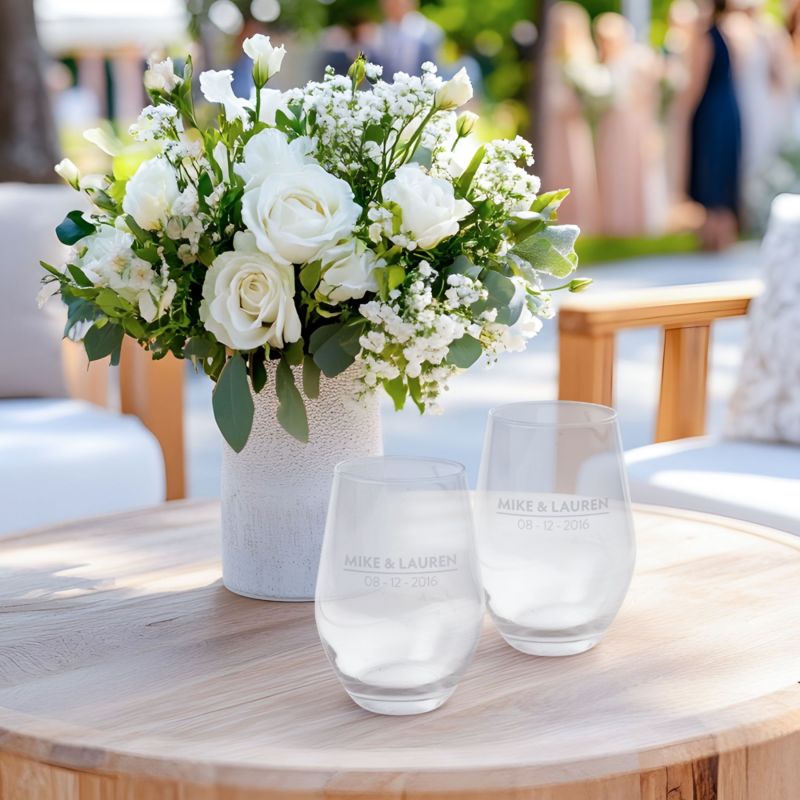 Pod Etched Stemless Wine Glass 11.5 Oz. 1 Pod Etched Stemless Wine Glass 11.5 Oz. 1