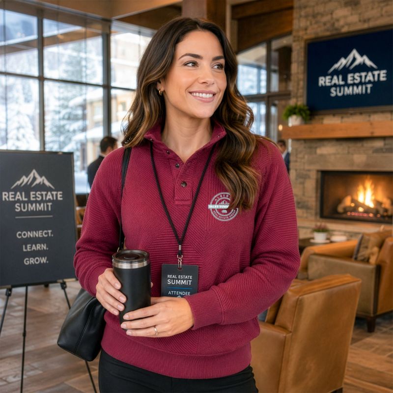 Adult Zig Zag Quarter Snap Crewneck - Full Color 1 Adult Zig Zag Quarter Snap Crewneck - Full Color 1