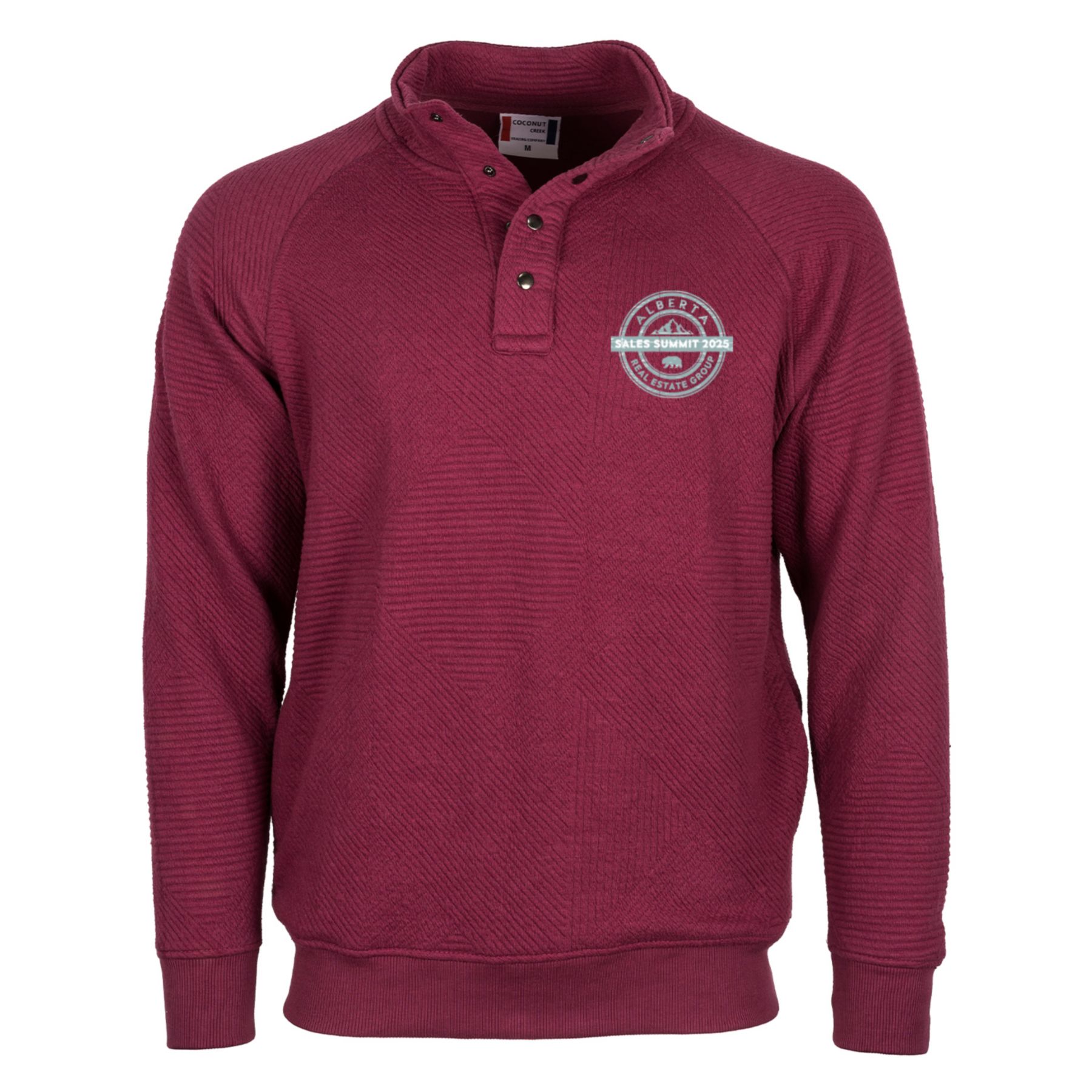 Adult Zig Zag Quarter Snap Crewneck - Full Color 1