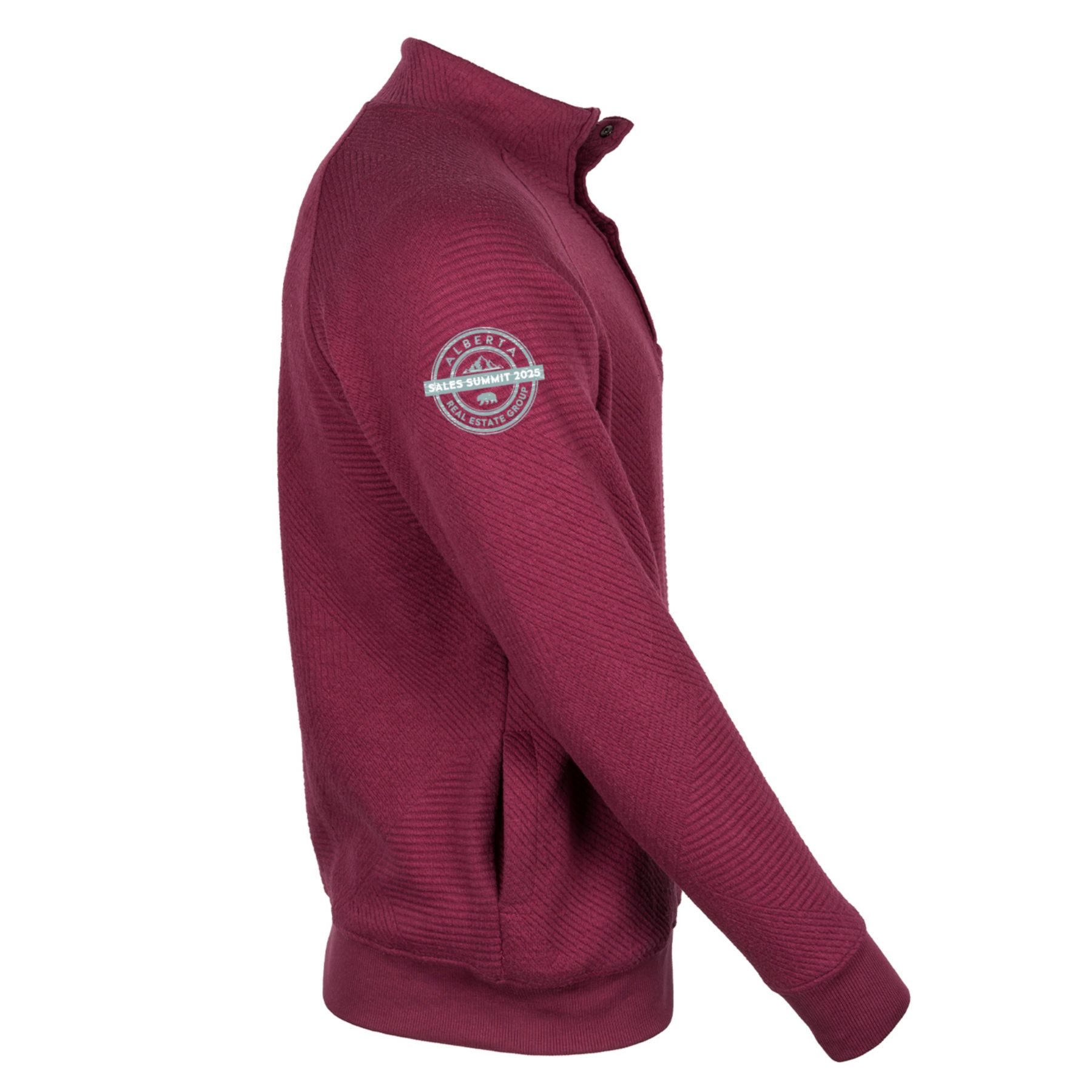 Adult Zig Zag Quarter Snap Crewneck - Full Color 1
