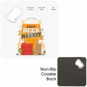 Square Bottle Opener Coaster 1 Square Bottle Opener Coaster 1