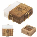 Acacia Wood and Resin Coaster Set 1 Acacia Wood and Resin Coaster Set 1