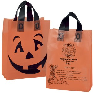 Pumpkin Frosted Shopper Halloween Bag - Flexo Ink Print 1 Pumpkin Frosted Shopper Halloween Bag - Flexo Ink Print 1