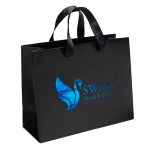 Victoria™ - Ribbon Handle Matte Eurotote - Foil Print 1 Victoria™ - Ribbon Handle Matte Eurotote - Foil Print 1