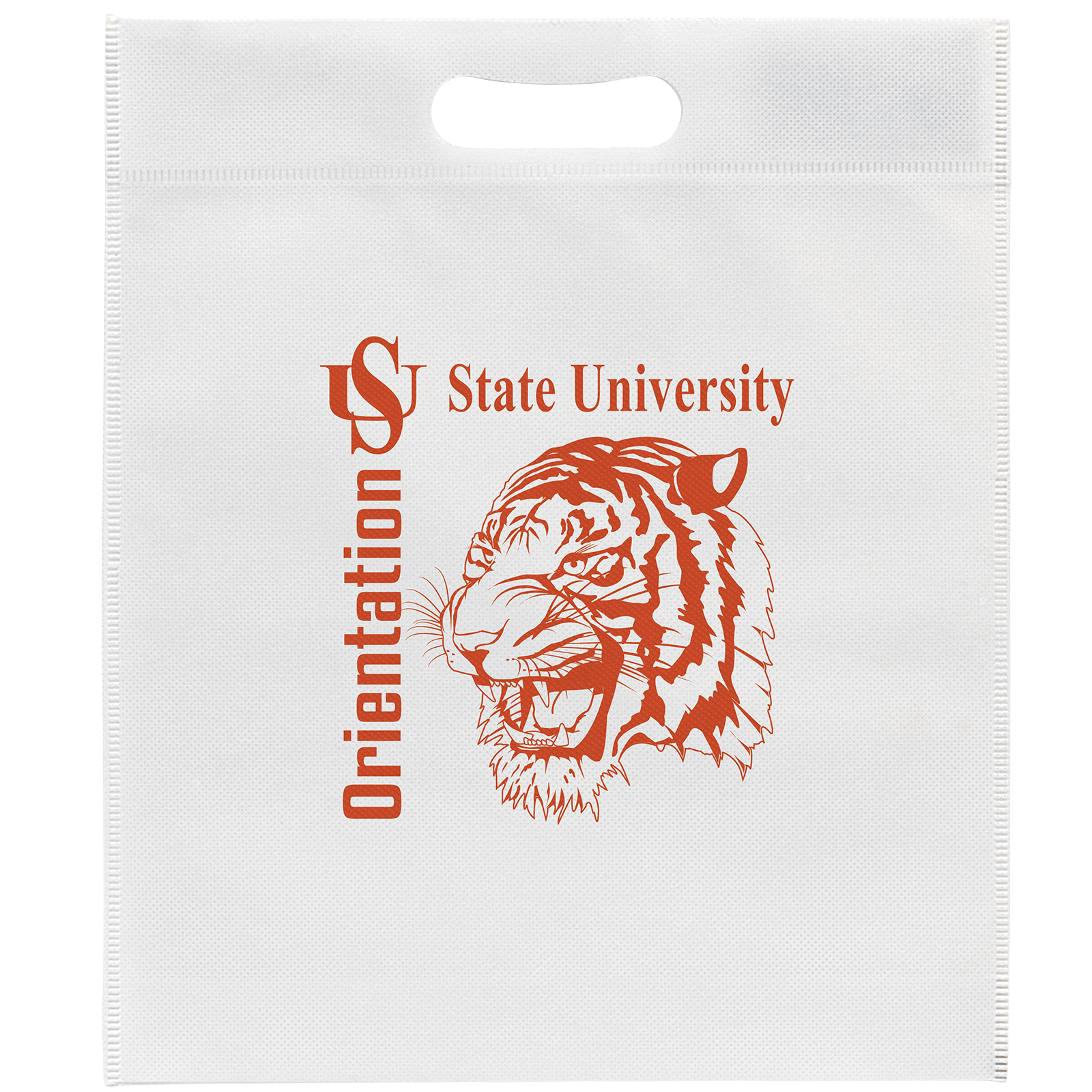13W x 15H x 3 - Non-Woven Die Cut Bag - Screen Print 1