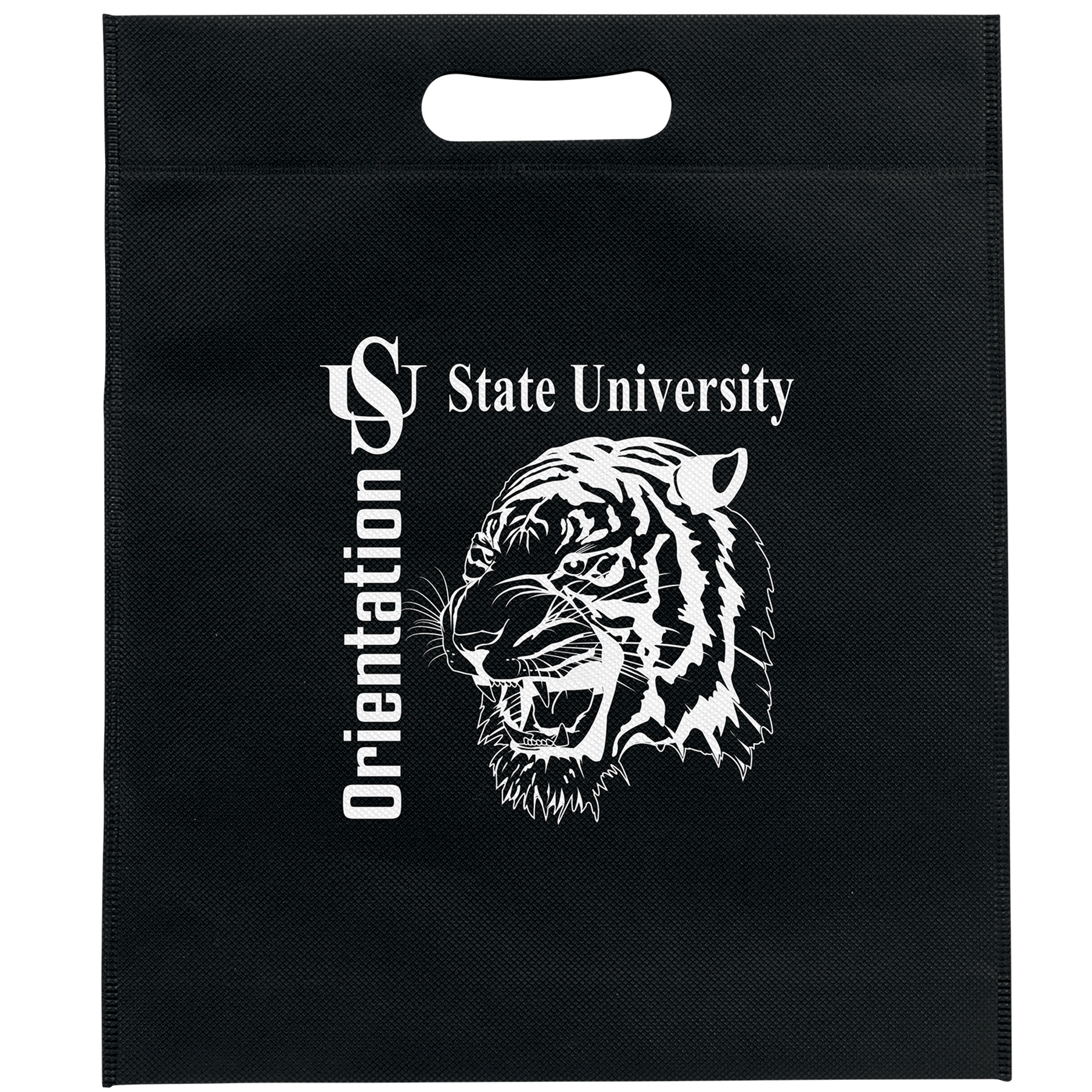 13W x 15H x 3 - Non-Woven Die Cut Bag - Screen Print 1