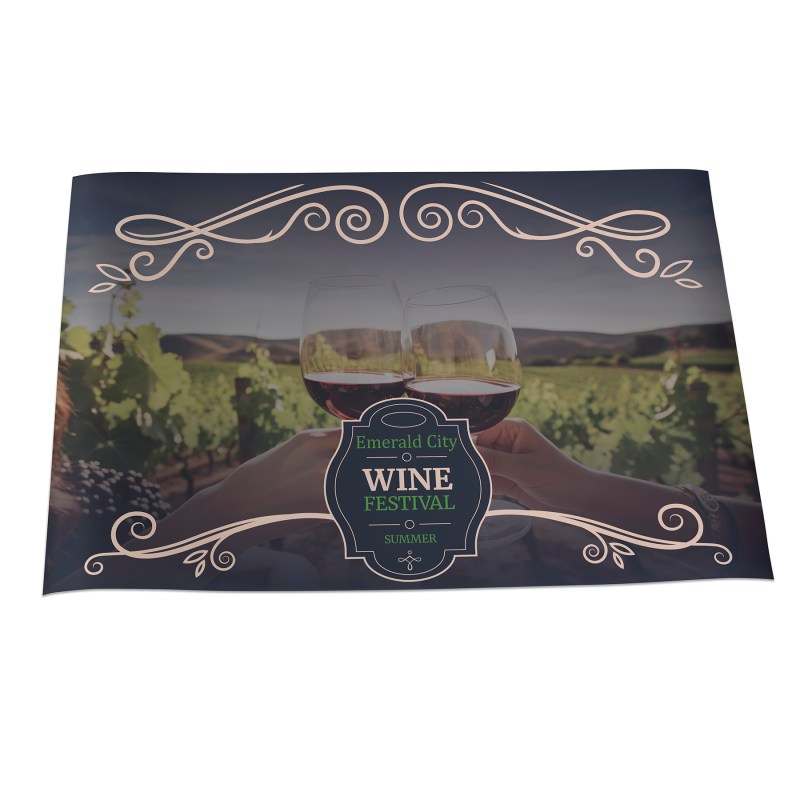 18" x 12" Badge Satin Placemat - Sublimation 1 18" x 12" Badge Satin Placemat - Sublimation 1