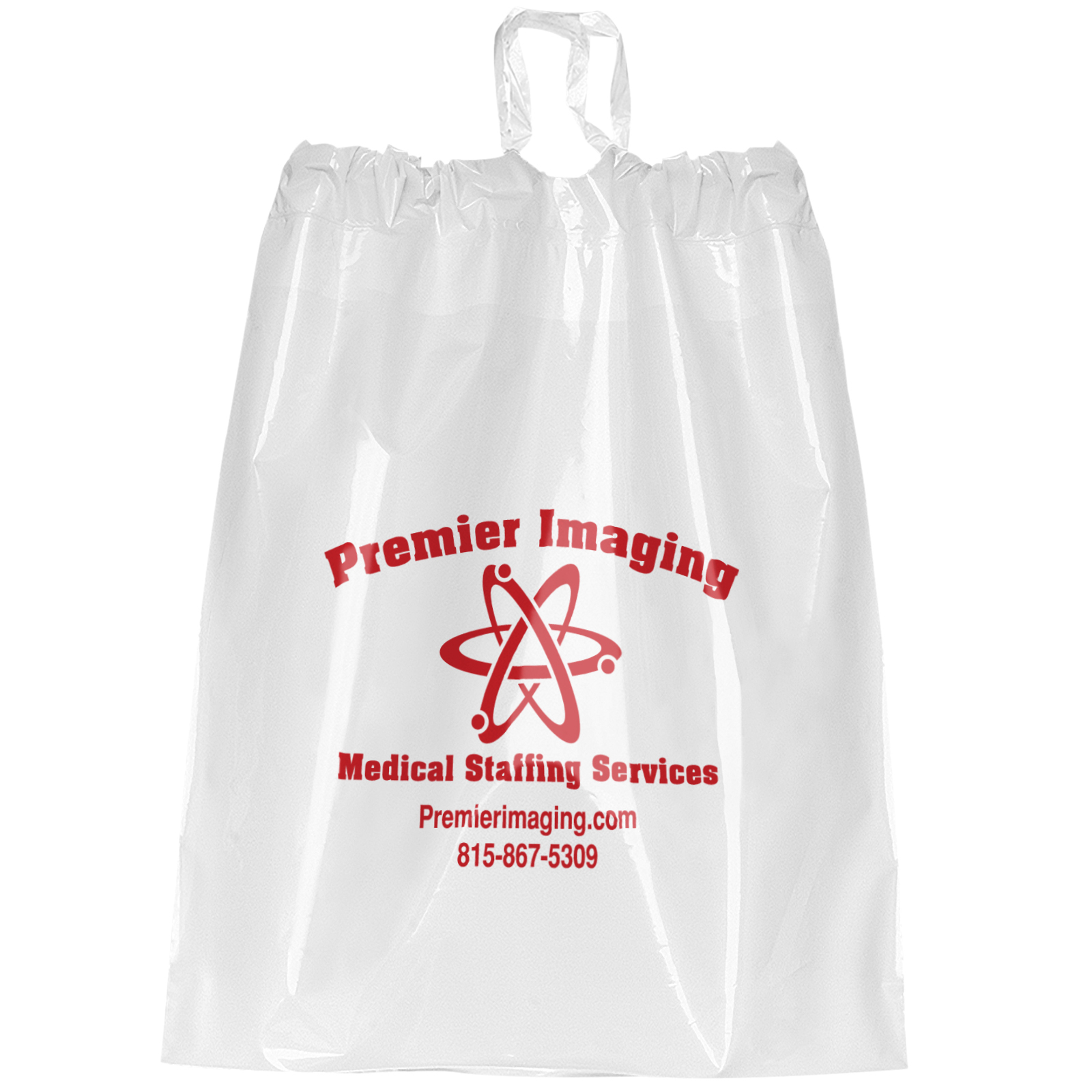 9½W x 12H Poly-Draw Bag - Flexo Ink Print 1