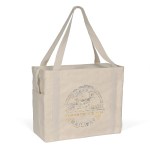 Jeremy™ Deluxe Canvas Zipper-Close Tote - Sparkle (18" x 8" x 15") - Natural Logo Jeremy™ Deluxe Canvas Zipper-Close Tote - Sparkle (18" x 8" x 15") - Natural Logo