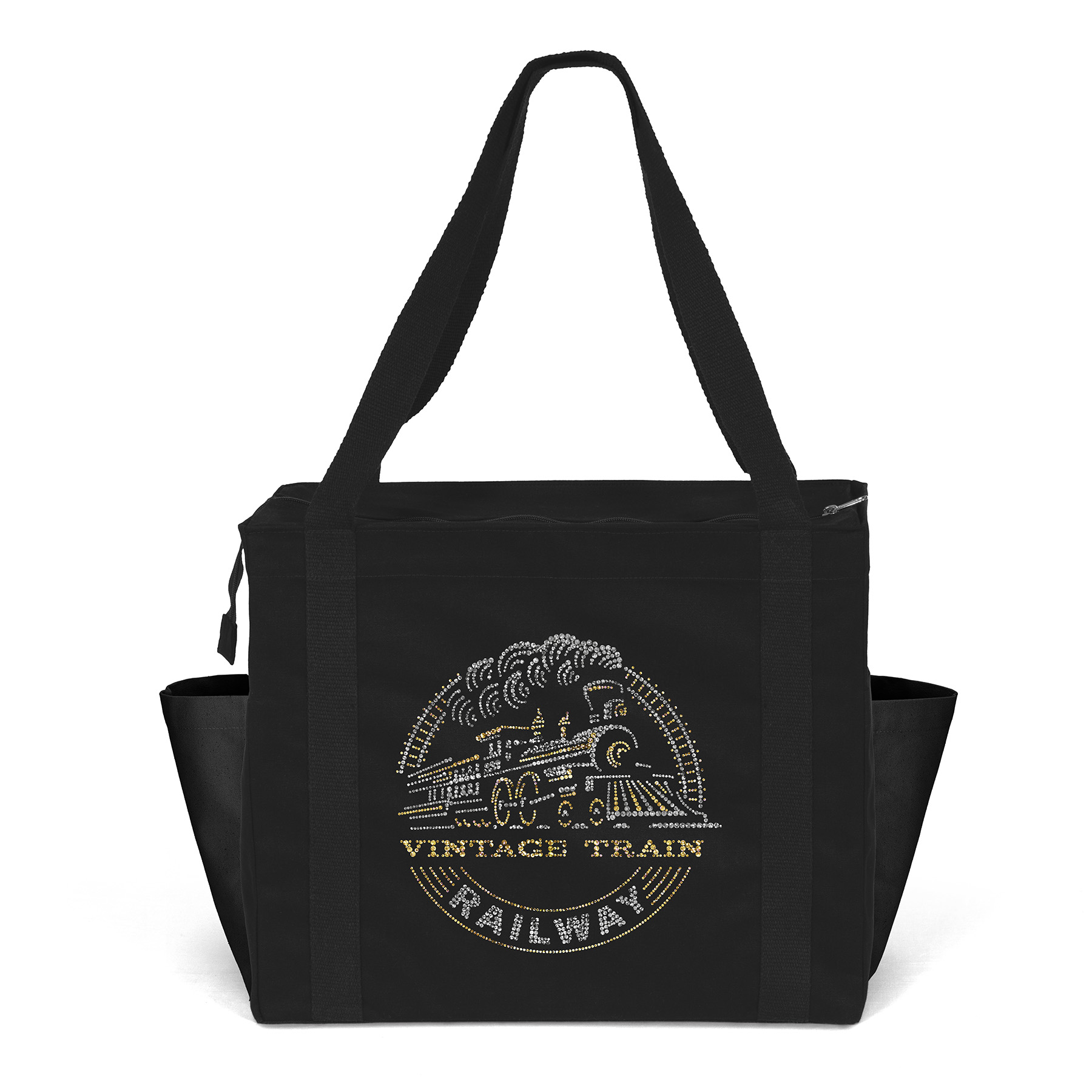 Jeremy™ Deluxe Canvas Zipper-Close Tote - Sparkle (18" x 8" x 15") 1