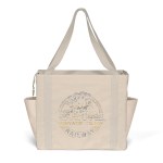 Jeremy™ Deluxe Canvas Zipper-Close Tote - Sparkle (18" x 8" x 15") - Natural Logo Jeremy™ Deluxe Canvas Zipper-Close Tote - Sparkle (18" x 8" x 15") - Natural Logo